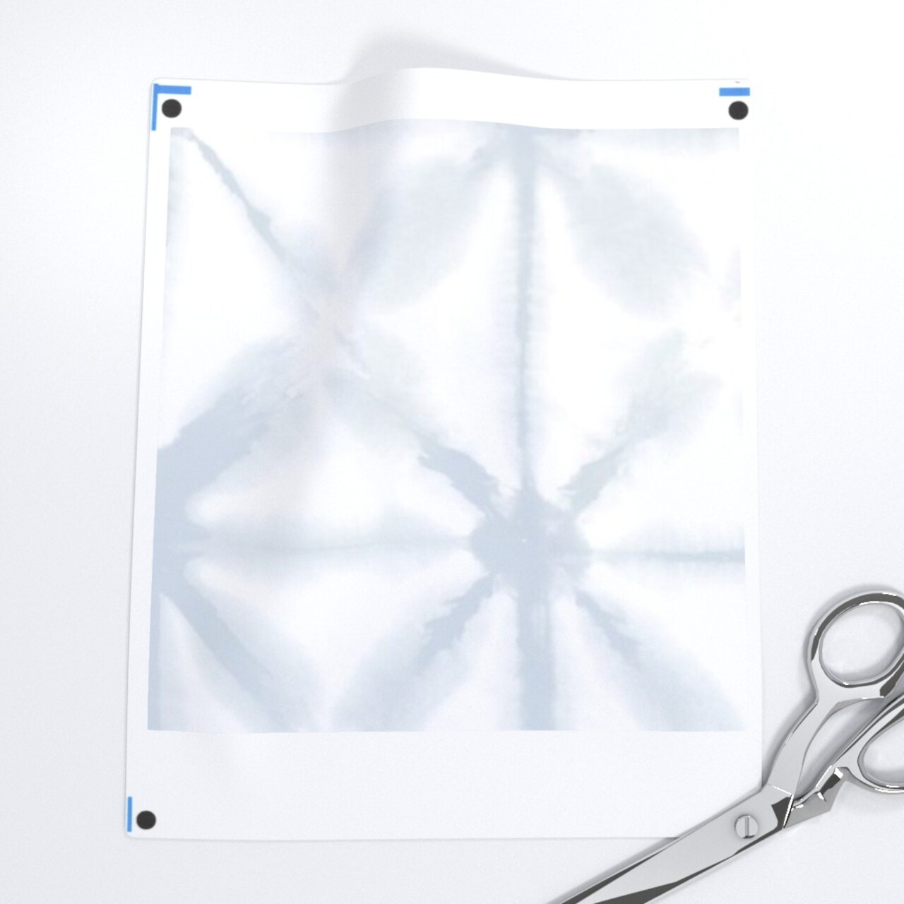 Star Blue Shibori Periwinkle White Modern Dye Custom Pre-pasted Wallpaper by Spoonflower Pre-Pasted Wallpaper 2FT Wide